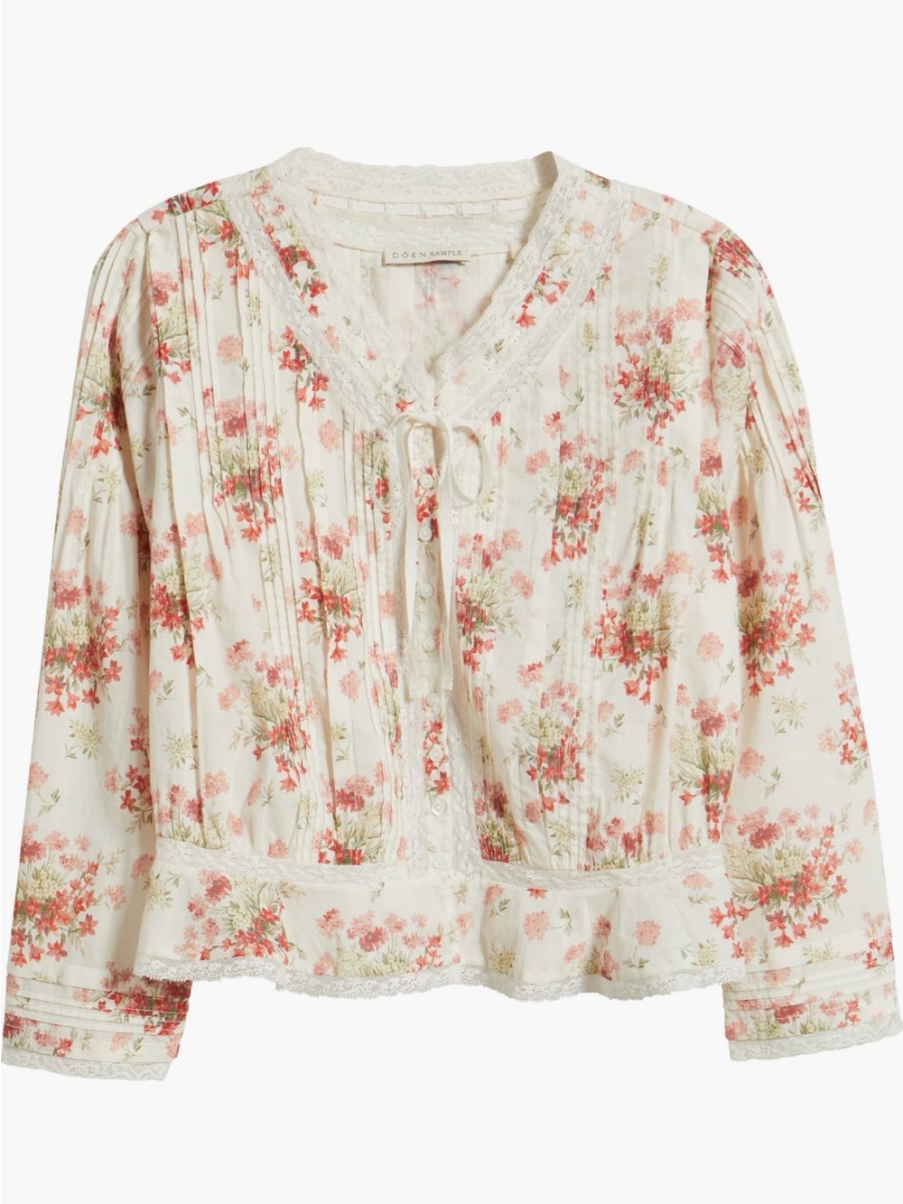 DÔEN Hillock Top in Ivory Lantana Floral.
